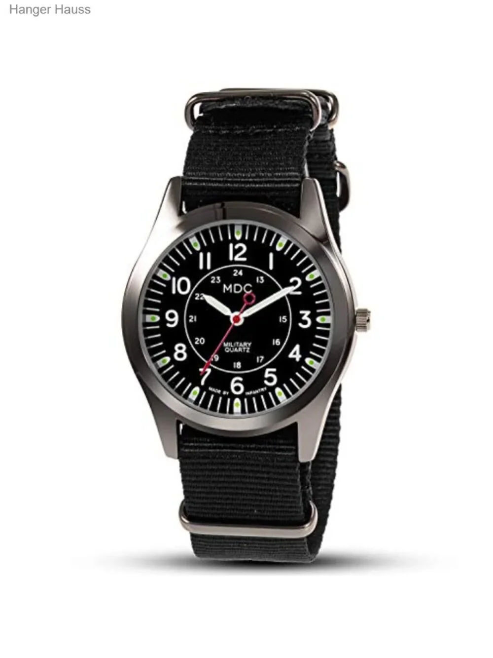 Men's Military Field Watch Japanese Quartz Nylon Band 40mm